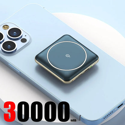 30000mAh Large Capacity Super Fast Charging YM-545 Portable Power Bank Magnetic Wireless Charging Power Bank Mobile Power Bank