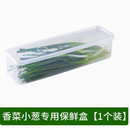Long Rectangular Food Storage Containers, Plastic Reusable Refrigerator Organizer Boxes Kitchen Accessories