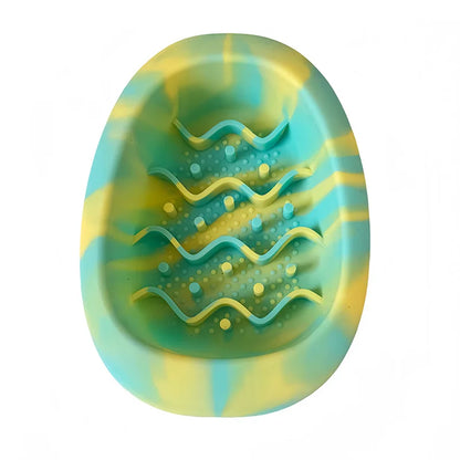 Slow Feeder Bowl for Dogs & Cats - Non-slip Silicone Pet Food Dish with Egg Design for Small Dogs & Kittens