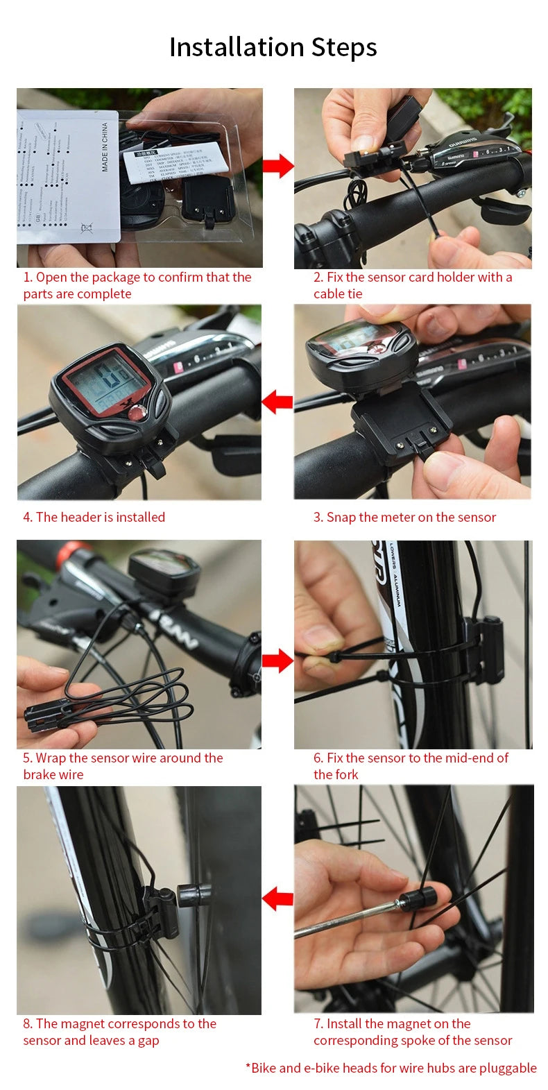 Waterproof Bicycle Bike Cycle Lcd Display Digital Computer Speedometer cycling computer