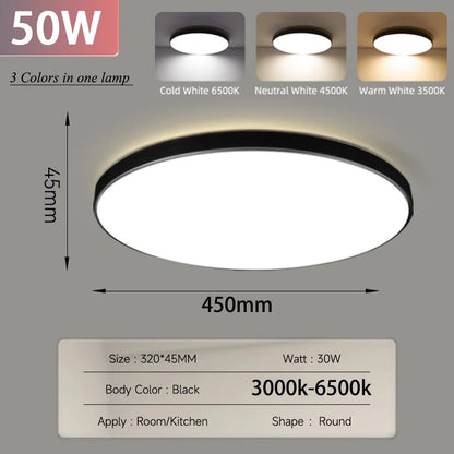 Smart Led Ceiling Light with Remote Control 3 Colors Dimmable Ceiling Lights Ultrathin Panel Lamps Bedroom Kitchen Ceiling Lamp
