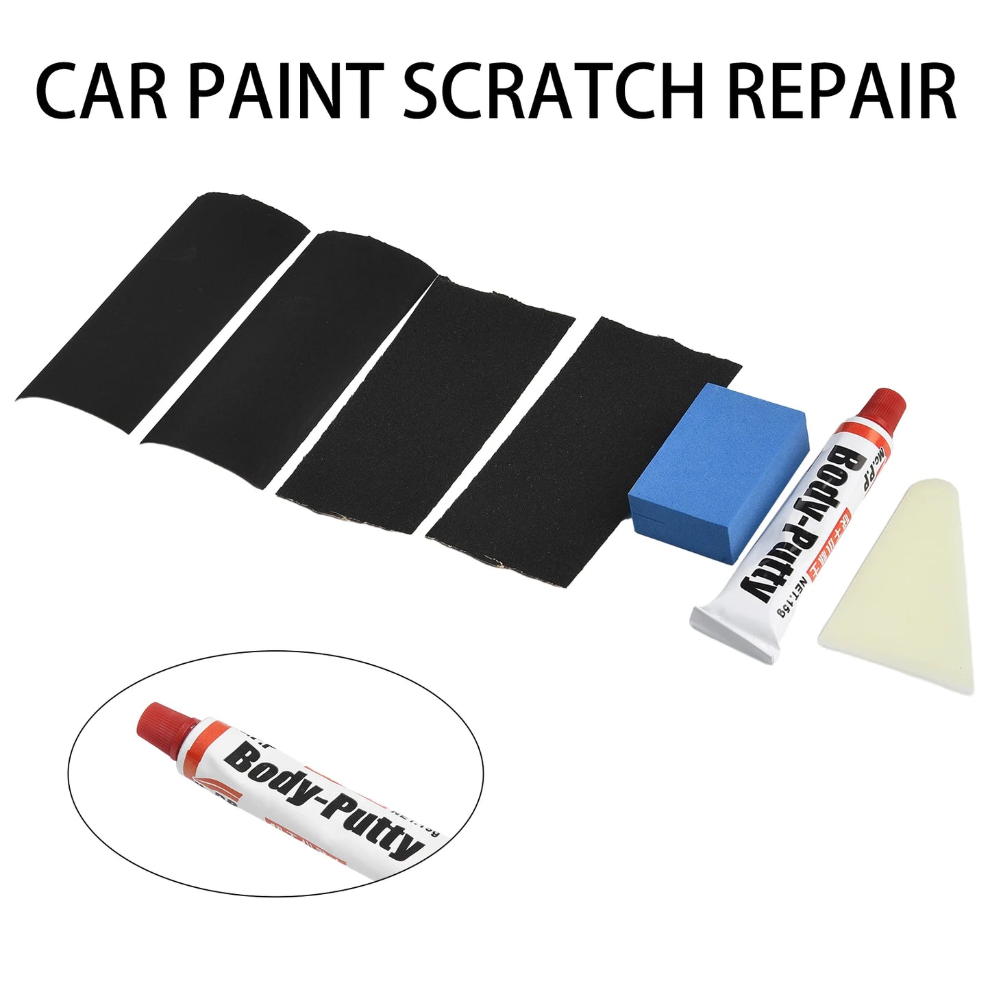 Smooth Repair Tools Scratch Filler Body Putty Assistant Car Accessories Grease Paint Repair Tool Sandpaper Pad
