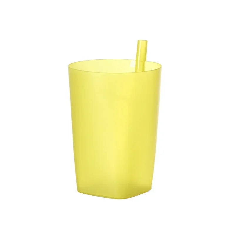 Candy Color Sippy Cups Built in Straw Water Practical Large Capacity Straw Cup for Children Kids Creative Water Drinking Mug New