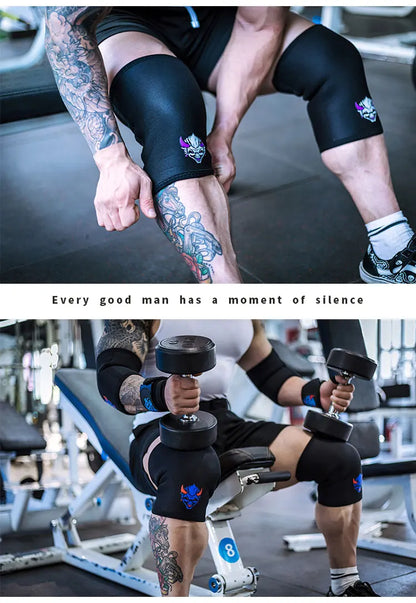 1 Pair Fitness Powerlifting Knee Pads Squat Support Weightlifting Knee Sleeve Strength Lifting Pads Gym Training Knee Covers