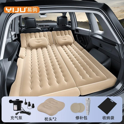 Airbed Household Outdoor Single Double Air Bed Thickened Folding Inflatable Convenient Mattress Sleep Rest for Car SUV Travel