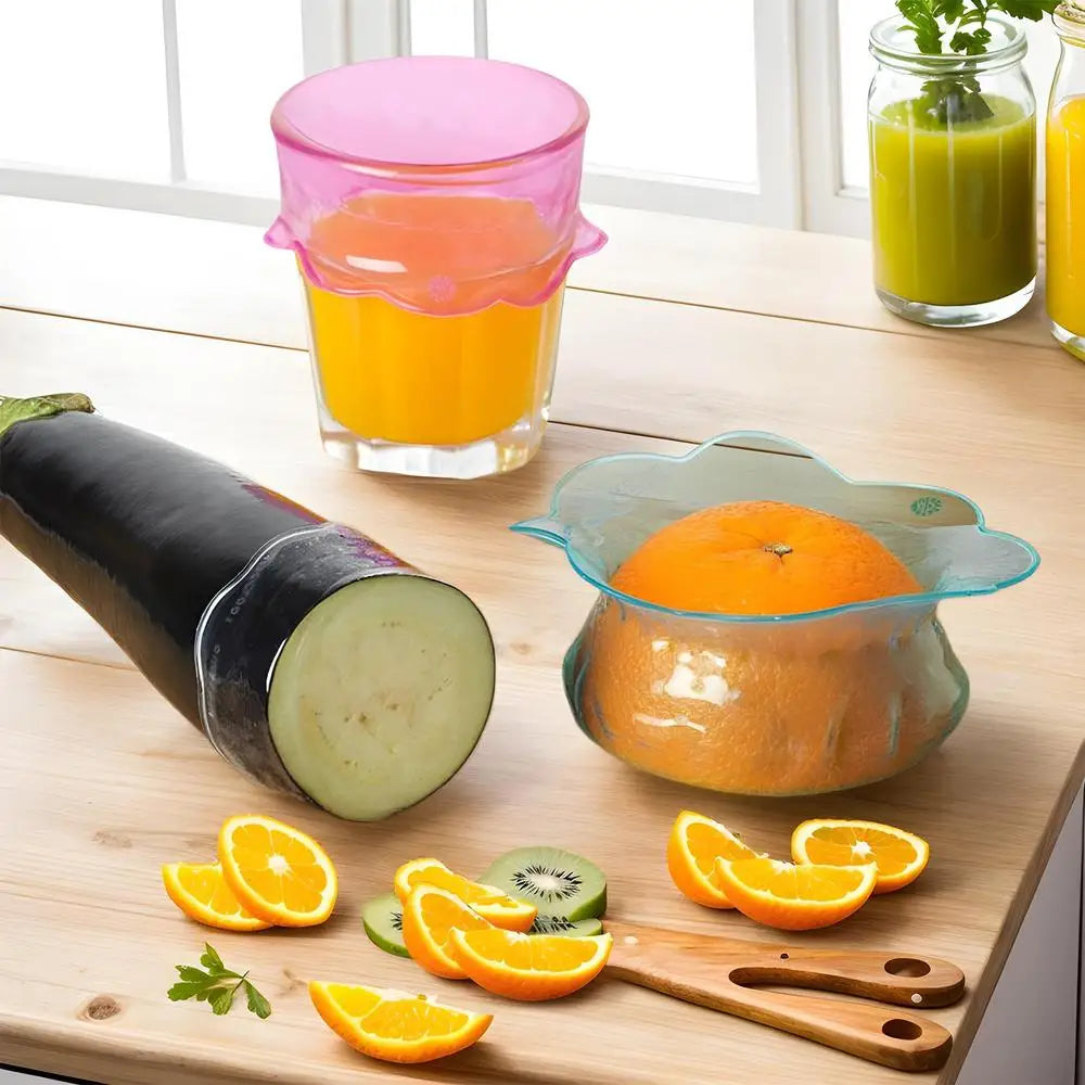 Silicone Stretch Lids Set Silicone Petal-Shaped Fresh-Keeping Bowl Lids Round Petal-Shaped Elastic Food Container Lids For