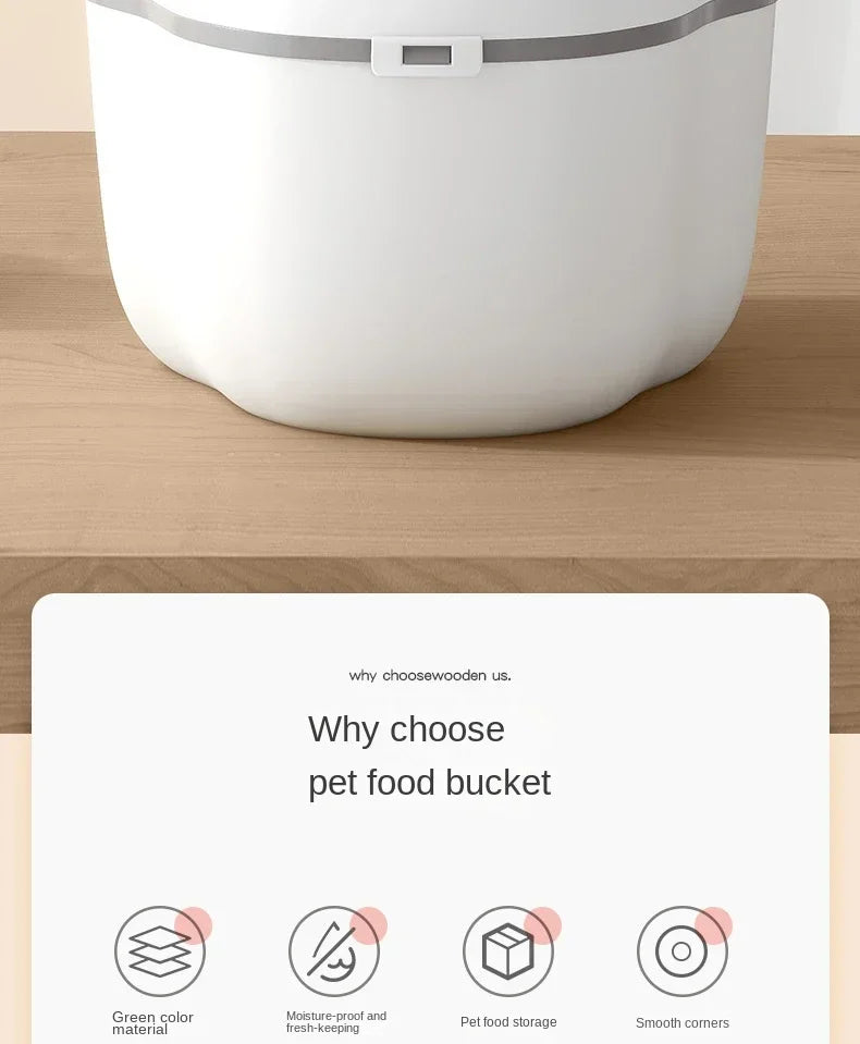 Pet Food Storag Container Dog Food Storage Container Cat Food Box Moisture-proof Seal with Measuring Cup Cat Dry Food Storage