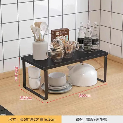 Kitchen Desktop Shelf  Layered Storage Partition Small Racks for Storing Dishes Seasonings Home Storage Holders Organization