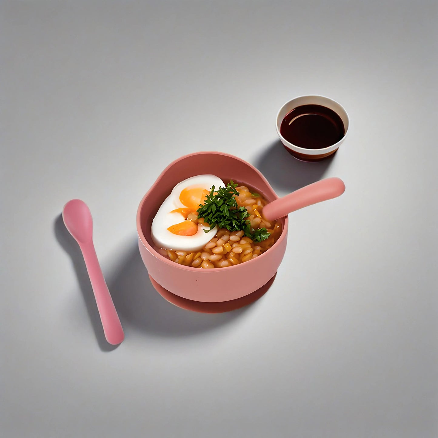 Children's Silicone Suction Cup Bowl Feeding Tableware Baby Bowl Non-slip Training Learning Eating Bowl Baby Bowl