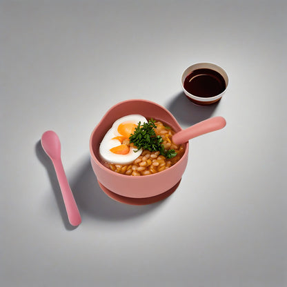 Children's Silicone Suction Cup Bowl Feeding Tableware Baby Bowl Non-slip Training Learning Eating Bowl Baby Bowl