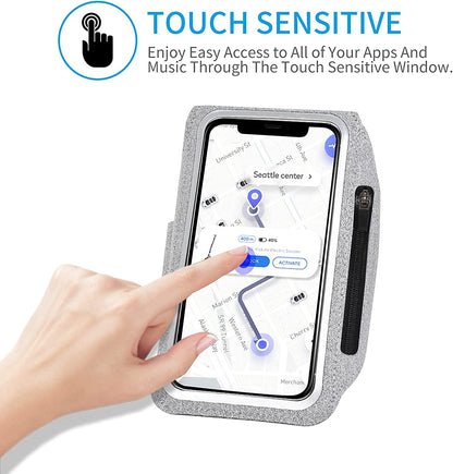 HAISSKY Zipper Pocket Running Sports Armband For iPhone 16 15 14 13 12 11 Pro Max 15 Plus Belt On Hand Phone Brassard Bags