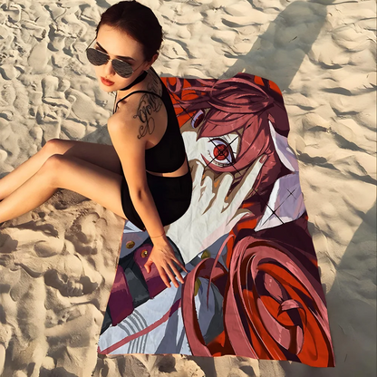 T-TETO K-Kasane Anime Cartoon Beach Towel Cute Kawaii Room Decor Bath Girls Children Hand Towels For Bathroom Shower