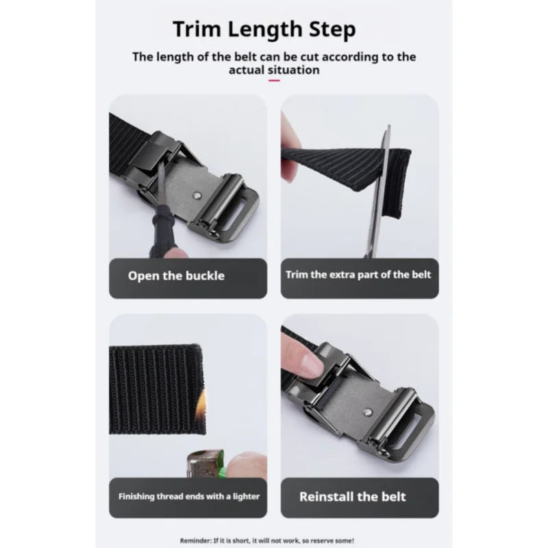 Men's Belt Jeans Belt for Men Tactical Belt Nylon Belt Metal Buckle Automatic Belt Casual Style