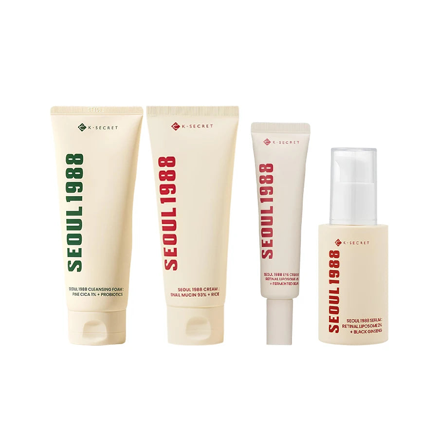 KSECRET SEOUL 1988 Skincare, Foaming Cleanser, Eye Cream, Brightening Essence, Anti-aging, Moisturizing, Improve Skin Elasticity