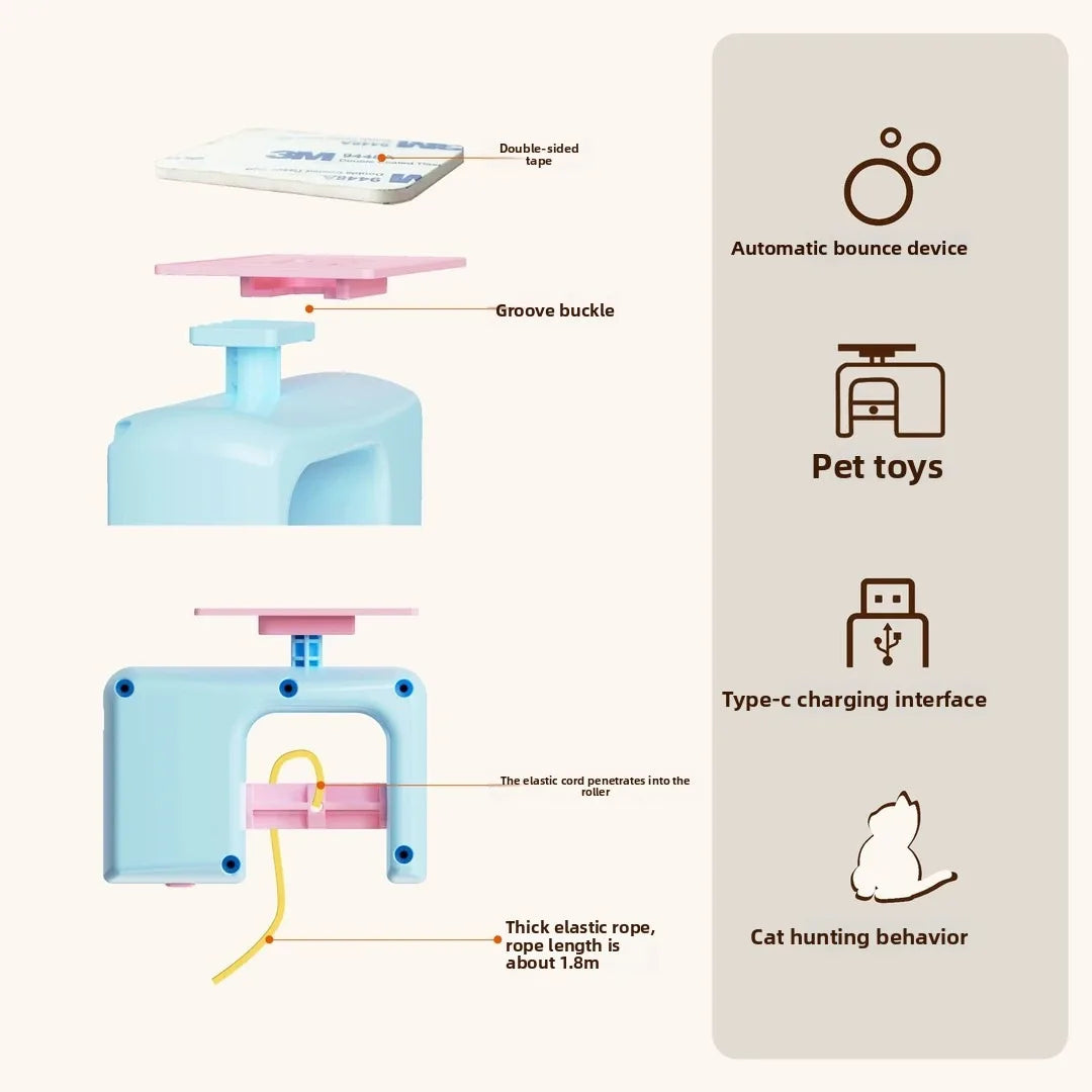 Cat Yo-Yo Electric Smart Door Hanging Toy Cat Toy Self-entertainment and Fun Cat Amusement Artifact