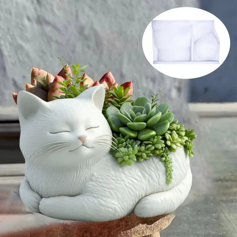 Church relief succulent plant flowerpot resin silicone mold house church storage box mold tower church cross relief gypsum molds