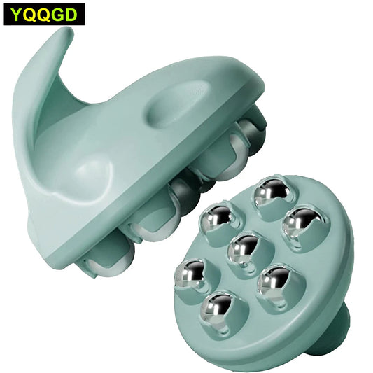 Hand Roller Massager for Cellulite Massage,Deep Tissue Massage Ball for Back,Neck,Foot,Shoulder,with 7 360-degree Metal Roller