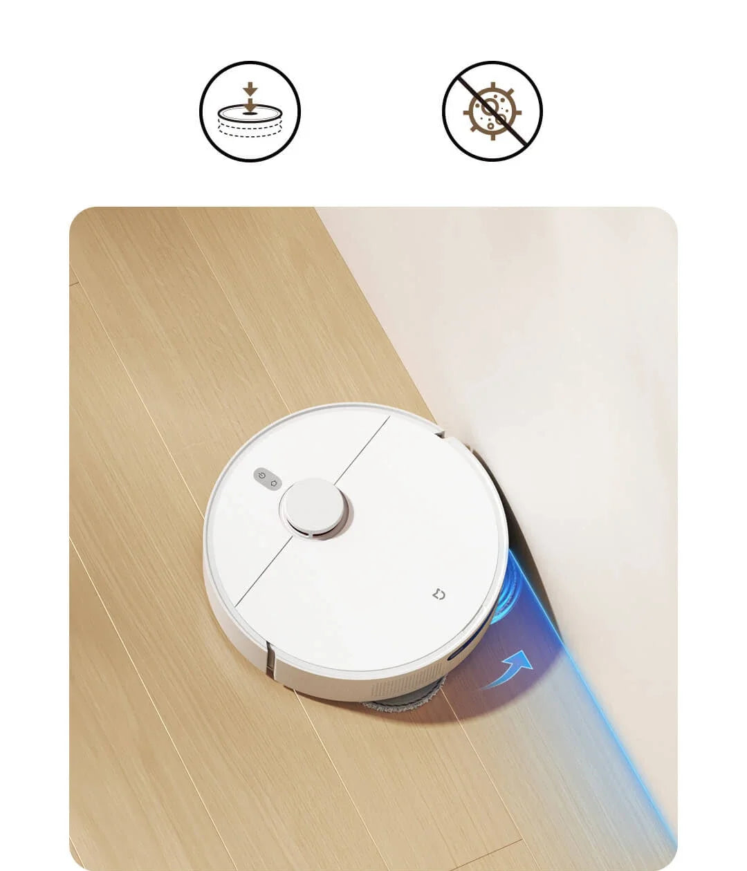 XIAOMI MIJIA H40 Self Robot Vacuum Cleaners Mop CN 6000PA Cyclone Suction Smart Home Sweeping High Speed Rotary Scrubbing