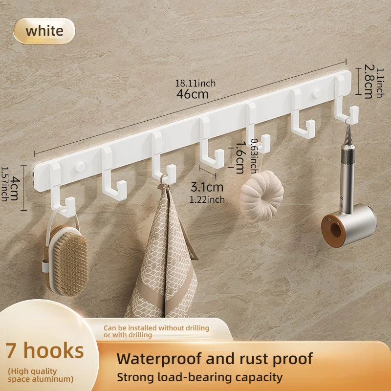 Hooks Over The Door 6 Hooks Clothes Coat Hat Towal Hanger Bathroom Organizer Rack By Hanger Holder Home Kitchen Accessories