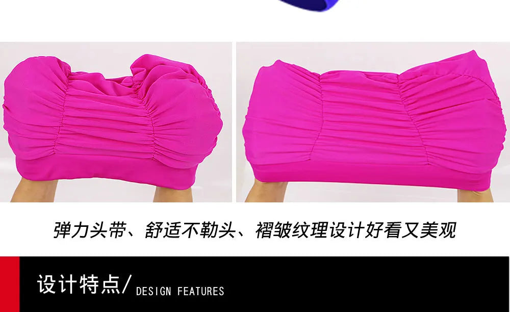 Swimming Caps Women Breathable Long Hair Swim Caps for Women Enlarged Swimming Hats Wholesale  Swimming Pool Accessories