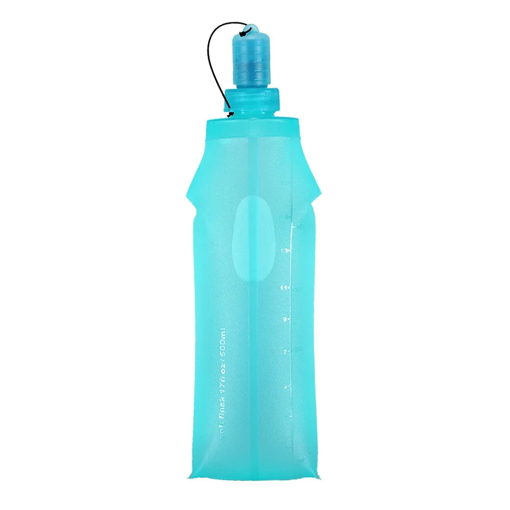 Water Bottle TPU Folding Soft Flask Sport Water Bottle Water Bag Collapsible Drink Water Bottle Water Bag Running Camping Hiking