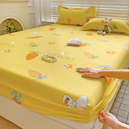 Bed Sheets Cute Animals Fitted Sheet Non Slip 침대패드 Bedspread With Elastic Band Mattress Cover (no Pillowcase) Double Bed Sheets