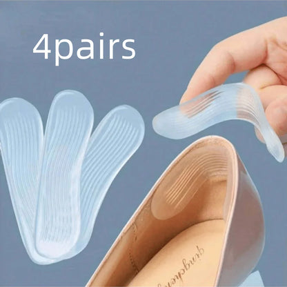 1Pair Heels Grips Silicone Heel Stickers for Women Men Anti Slip Heel Cushions Non-Slip Inserts Pads Foot Heel Care Protector