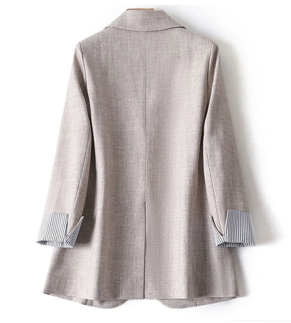 Office Lady Casual Blazers For Women 2024 Autumn Fashion Single Button Long Sleeve Outerwears New In Coats & Jackets Elegant