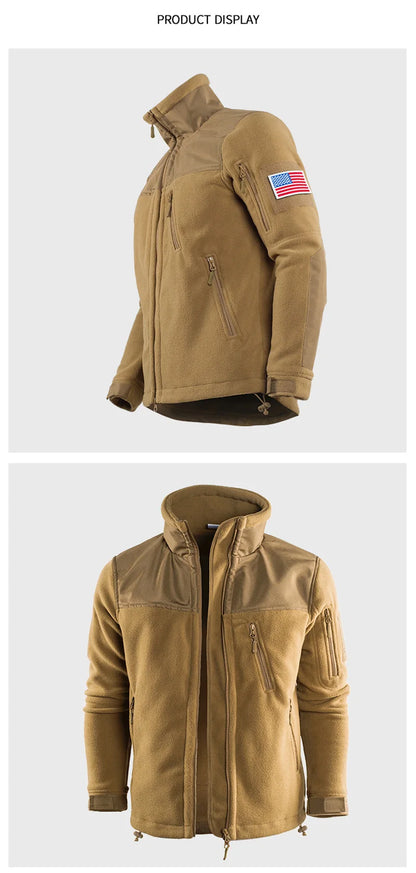 Winter Tactical Fleece Jacket Military Army Jacket Thermal Warm Camouflage Work Coats Mens Clothes Husband  Field Jacket Outwear