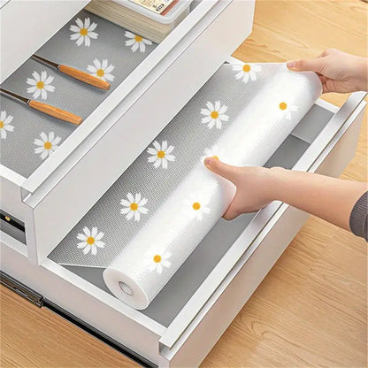 Reusable Drawer Liners Washable Dustproof and Non-slip Placemats Kitchen Cabinet Mats Refrigerator Non-slip Liners Shelf Paper