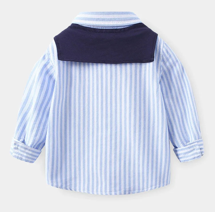 Baby Boys Blouses Toddler Striped Outerwear Kids Shawl Jacket Comfortable Shirts 2024 Spring Autumn Children's Clothing Casual