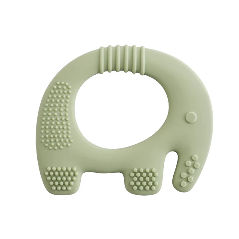 Baby Teether Food Grade Silicone Teethers Cartoon Animals Duck DIY Nursing Teething Pacifier Clip Baby Toy Teething Accessories