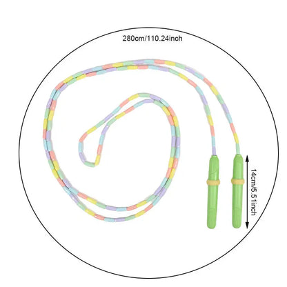 Rope Skipping Colorful Soft Beads Beaded Skipping Jump Rope For Kindergarten Pupil Choldren Beginners Sports Goods
