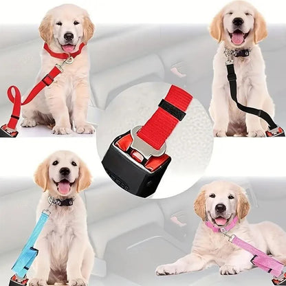 Top-grade Pet Car Safety Belt Dogs Cats Safety Belt Reflective Line Adjustable Seat Belt Length Suitable Any Dog Traction Collar