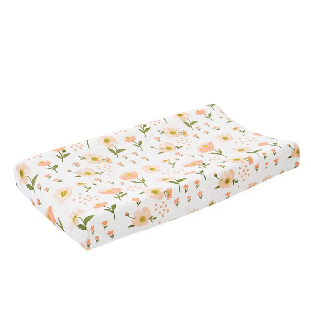 Diaper Changing Pad Cover Cotton Soft Breathable Changing Table Cover Waterproof Cute Print Patterns Diaper Changing Table