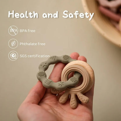 Baby Silicone Teethers Animal Food Grade Silicone Baby 0-12 Toys Silicone Teeth Grinding Stick Newborn Pacifier Accessories Toys