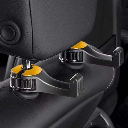 1pc With Phone Holder 360° Rotation Car Seat Back Hooks Auto Headrest Hanging Clothes Umbrella Stand Support Hook Car Supplies