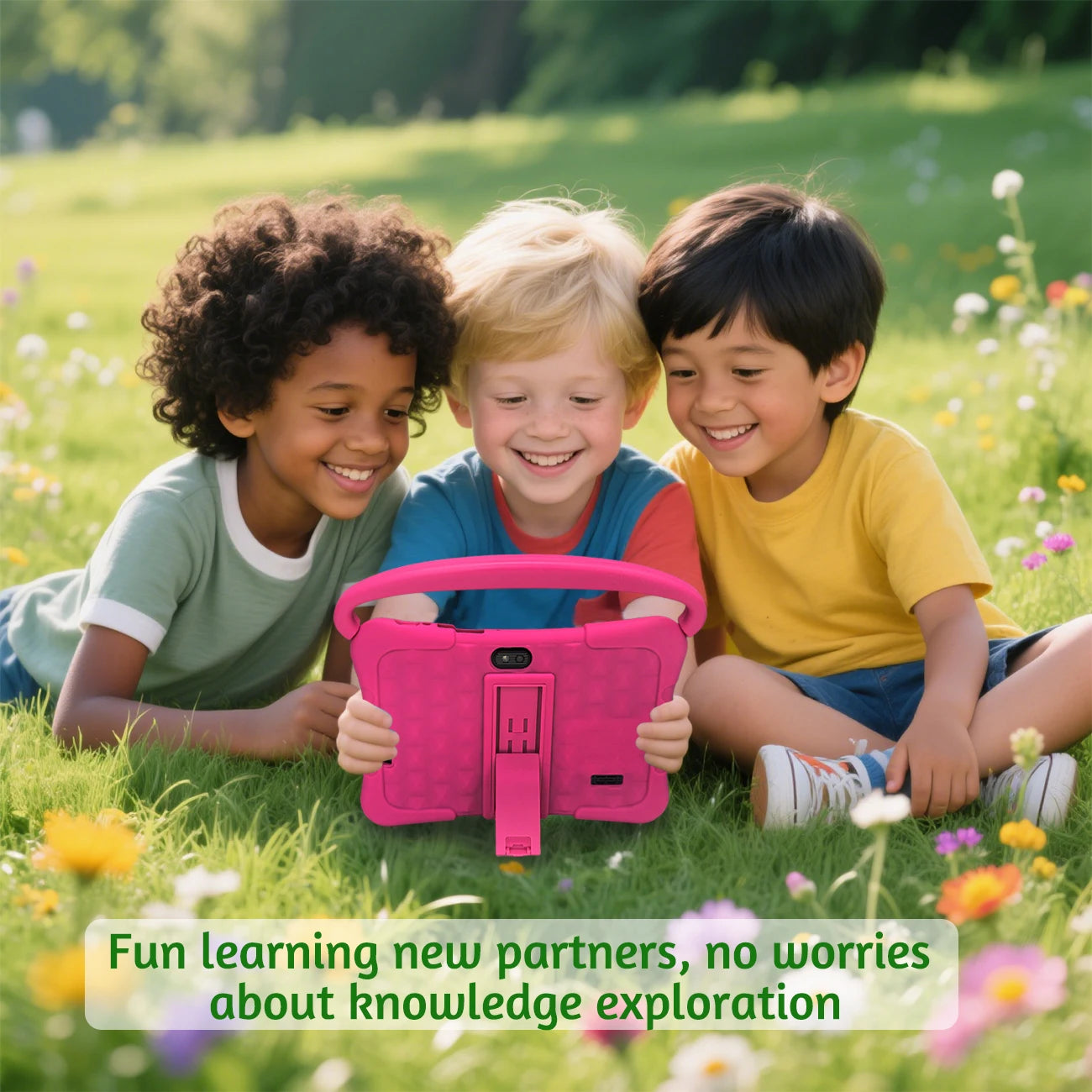 7-inch children's learning tablet parental control WIFI  dual cameras  high-definition screen anti drop  no Adapter