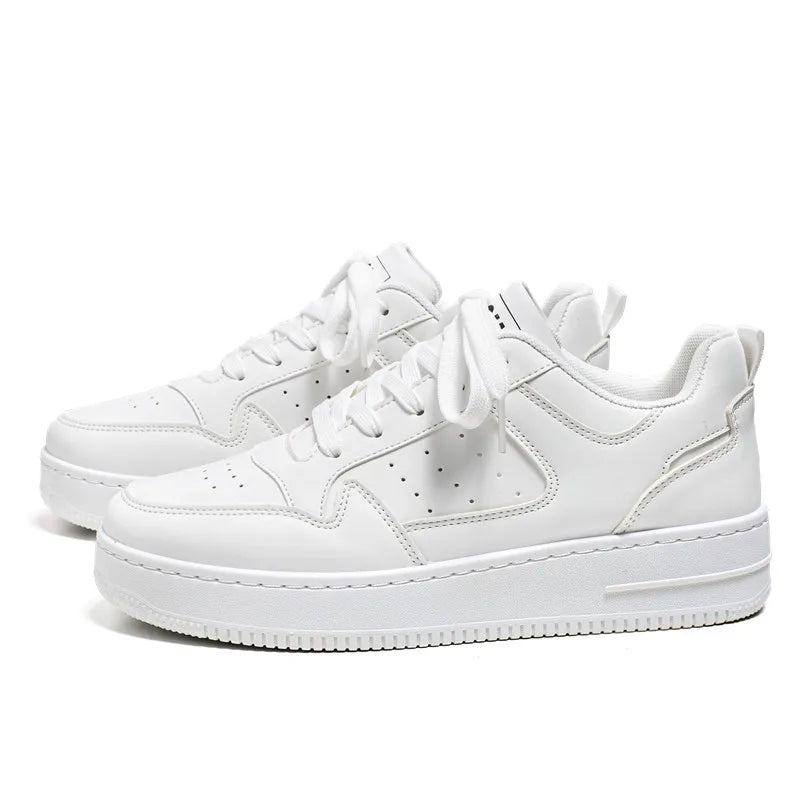2024 Brand Leather men's Sneakers White Platform Woman Sports Sneakers Female Vulcanized Shoes Sneakers Casual Ladies Trainers