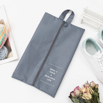 Travel Storage Bag Shoes Travel Packing Cubes Underwear Sundries Finishing Multifunctional Waterproof Portable Zipper Shoe Bag