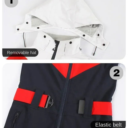 Snow Suites Winter 1PS Snowboard Wear Sports Women Snowsuits 2025 Female Windproof Skiing Suites Hooded Waterproof Ski Clothing