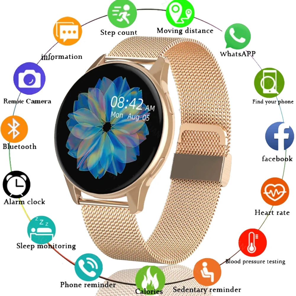 Smart Watch Women Bluetooth Call HeartRate Blood Pressure Monitoring Smartwatches IP67 Waterproof Men Smartwatch For IOS Android