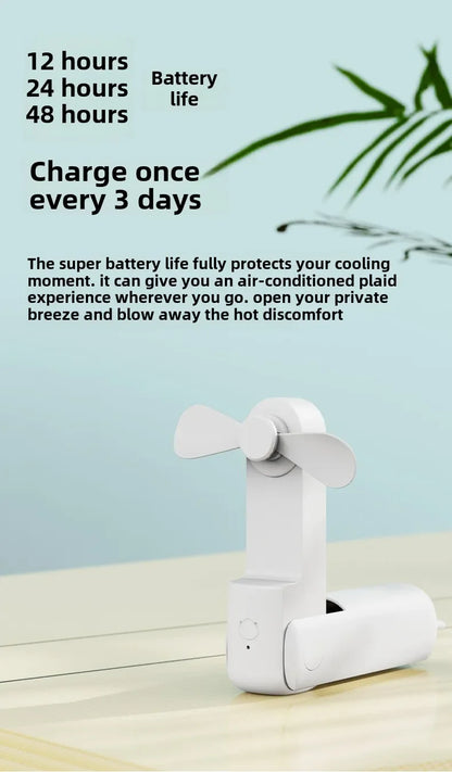 New Portable Handheld Fan Mini Handheld Fan with USB Rechargeable and Adjustable Speed Suitable for Indoor and Outdoor Use