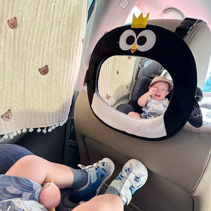 2025 Korean children's rearview mirror, car baby safety seat observation mirror, baby cartoon acrylic car mounted reflector