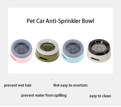 VZZ Pet Dog Bowls Floating Not Wetting Mouth Cat Bowl No Spill Drinking Water Feeder Plastic Portable Dog Bowl  dog accessories