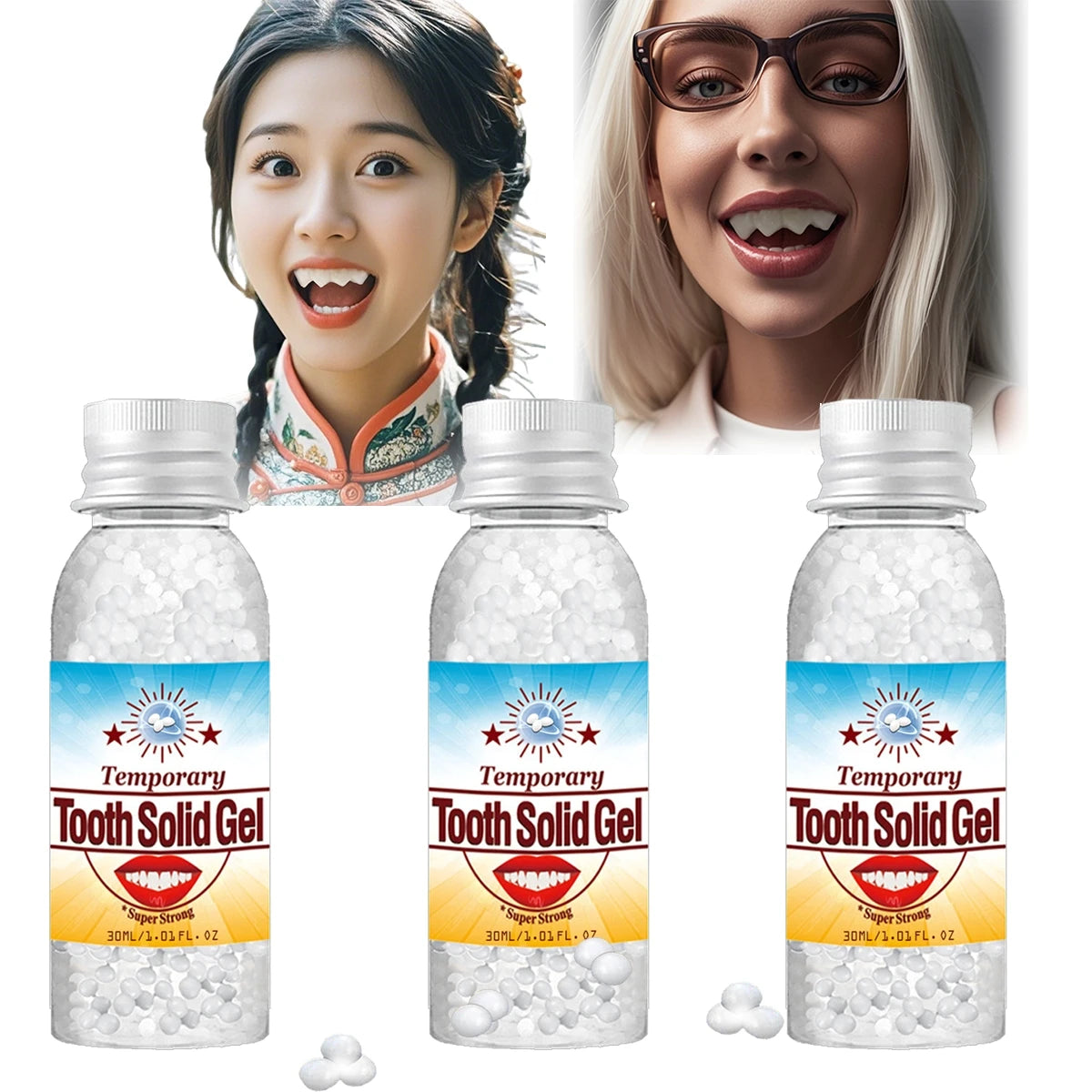 Party temporary teeth decoration: can be used for Party temporary teeth  - perfect for gatherings and daily decoration - ca