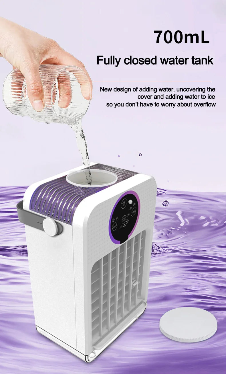 Home desktop air conditioning fan dormitory USB mini electric fan refrigeration air conditioning office small mobile air cooler