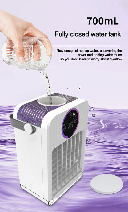 Home desktop air conditioning fan dormitory USB mini electric fan refrigeration air conditioning office small mobile air cooler