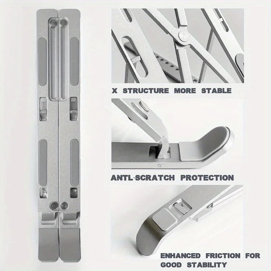 Portable Laptop Stand, Ergonomic Aluminium Laptop Mount Stand, Detachable Laptop Riser Notebook Holder Stand Compatible