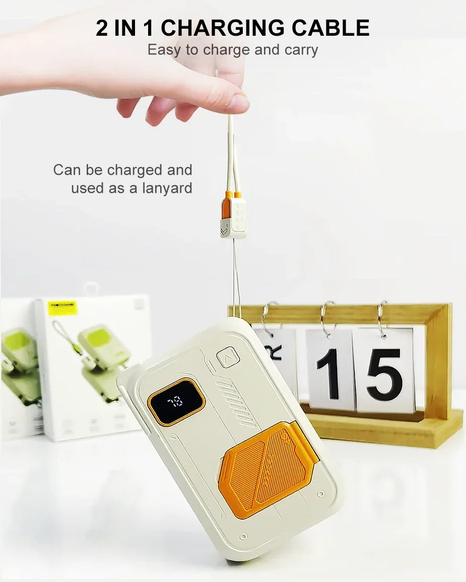 3 in 1 Energy Storage Charger Portable Wireless Power Bank 22.5w with Stand 20,000mah Waterproof & Sturdy Design